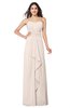 ColsBM Angelina Cream Pink Cute A-line Sleeveless Zip up Chiffon Sash Plus Size Bridesmaid Dresses