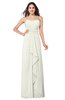 ColsBM Angelina Cream Cute A-line Sleeveless Zip up Chiffon Sash Plus Size Bridesmaid Dresses