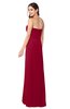 ColsBM Angelina Dark Red Cute A-line Sleeveless Zip up Chiffon Sash Plus Size Bridesmaid Dresses