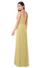 ColsBM Angelina Gold Cute A-line Sleeveless Zip up Chiffon Sash Plus Size Bridesmaid Dresses
