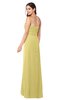 ColsBM Angelina Misted Yellow Cute A-line Sleeveless Zip up Chiffon Sash Plus Size Bridesmaid Dresses