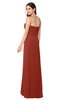 ColsBM Angelina Rust Cute A-line Sleeveless Zip up Chiffon Sash Plus Size Bridesmaid Dresses