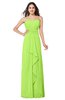 ColsBM Angelina Sharp Green Cute A-line Sleeveless Zip up Chiffon Sash Plus Size Bridesmaid Dresses