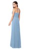 ColsBM Angelina Sky Blue Cute A-line Sleeveless Zip up Chiffon Sash Plus Size Bridesmaid Dresses