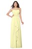 ColsBM Angelina Wax Yellow Cute A-line Sleeveless Zip up Chiffon Sash Plus Size Bridesmaid Dresses