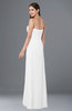 ColsBM Angelina White Cute A-line Sleeveless Zip up Chiffon Sash Plus Size Bridesmaid Dresses