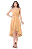 ColsBM Karina Apricot Elegant A-line Strapless Sleeveless Ruching Plus Size Bridesmaid Dresses