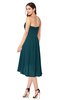 ColsBM Karina Blue Green Elegant A-line Strapless Sleeveless Ruching Plus Size Bridesmaid Dresses