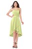 ColsBM Karina Lime Green Elegant A-line Strapless Sleeveless Ruching Plus Size Bridesmaid Dresses