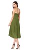 ColsBM Karina Olive Green Elegant A-line Strapless Sleeveless Ruching Plus Size Bridesmaid Dresses