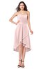 ColsBM Karina Pastel Pink Elegant A-line Strapless Sleeveless Ruching Plus Size Bridesmaid Dresses