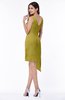 ColsBM Armani Golden Olive Cute A-line Sabrina Zipper Chiffon Plus Size Bridesmaid Dresses