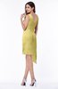 ColsBM Armani Misted Yellow Cute A-line Sabrina Zipper Chiffon Plus Size Bridesmaid Dresses