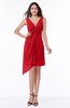 ColsBM Armani Red Cute A-line Sabrina Zipper Chiffon Plus Size Bridesmaid Dresses