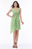 ColsBM Armani Sage Green Cute A-line Sabrina Zipper Chiffon Plus Size Bridesmaid Dresses