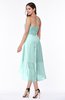 ColsBM Briella Blue Glass Simple A-line One Shoulder Zip up Knee Length Ruffles Plus Size Bridesmaid Dresses