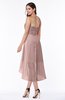 ColsBM Briella Blush Pink Simple A-line One Shoulder Zip up Knee Length Ruffles Plus Size Bridesmaid Dresses