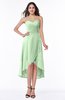 ColsBM Briella Light Green Simple A-line One Shoulder Zip up Knee Length Ruffles Plus Size Bridesmaid Dresses