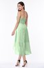 ColsBM Briella Light Green Simple A-line One Shoulder Zip up Knee Length Ruffles Plus Size Bridesmaid Dresses