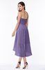 ColsBM Briella Lilac Simple A-line One Shoulder Zip up Knee Length Ruffles Plus Size Bridesmaid Dresses