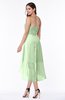 ColsBM Briella Pale Green Simple A-line One Shoulder Zip up Knee Length Ruffles Plus Size Bridesmaid Dresses