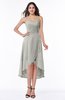 ColsBM Briella Platinum Simple A-line One Shoulder Zip up Knee Length Ruffles Plus Size Bridesmaid Dresses