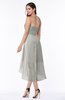 ColsBM Briella Platinum Simple A-line One Shoulder Zip up Knee Length Ruffles Plus Size Bridesmaid Dresses