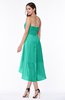 ColsBM Briella Viridian Green Simple A-line One Shoulder Zip up Knee Length Ruffles Plus Size Bridesmaid Dresses