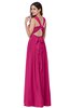 ColsBM Willa Beetroot Purple Simple Halter Criss-cross Straps Chiffon Floor Length Plus Size Bridesmaid Dresses