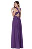 ColsBM Willa Dark Purple Simple Halter Criss-cross Straps Chiffon Floor Length Plus Size Bridesmaid Dresses