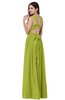 ColsBM Willa Green Oasis Simple Halter Criss-cross Straps Chiffon Floor Length Plus Size Bridesmaid Dresses