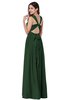 ColsBM Willa Hunter Green Simple Halter Criss-cross Straps Chiffon Floor Length Plus Size Bridesmaid Dresses