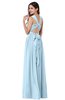 ColsBM Willa Ice Blue Simple Halter Criss-cross Straps Chiffon Floor Length Plus Size Bridesmaid Dresses