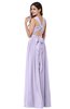 ColsBM Willa Light Purple Simple Halter Criss-cross Straps Chiffon Floor Length Plus Size Bridesmaid Dresses