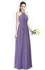 ColsBM Willa Lilac Simple Halter Criss-cross Straps Chiffon Floor Length Plus Size Bridesmaid Dresses