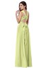 ColsBM Willa Lime Sherbet Simple Halter Criss-cross Straps Chiffon Floor Length Plus Size Bridesmaid Dresses
