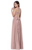 ColsBM Willa Nectar Pink Simple Halter Criss-cross Straps Chiffon Floor Length Plus Size Bridesmaid Dresses