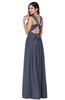 ColsBM Willa Nightshadow Blue Simple Halter Criss-cross Straps Chiffon Floor Length Plus Size Bridesmaid Dresses