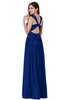 ColsBM Willa Sodalite Blue Simple Halter Criss-cross Straps Chiffon Floor Length Plus Size Bridesmaid Dresses