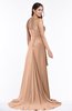ColsBM Teresa Almost Apricot Traditional A-line Strapless Lace up Chiffon Brush Train Plus Size Bridesmaid Dresses