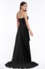 ColsBM Teresa Black Traditional A-line Strapless Lace up Chiffon Brush Train Plus Size Bridesmaid Dresses
