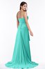 ColsBM Teresa Blue Turquoise Traditional A-line Strapless Lace up Chiffon Brush Train Plus Size Bridesmaid Dresses