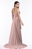 ColsBM Teresa Blush Pink Traditional A-line Strapless Lace up Chiffon Brush Train Plus Size Bridesmaid Dresses