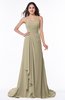 ColsBM Teresa Candied Ginger Traditional A-line Strapless Lace up Chiffon Brush Train Plus Size Bridesmaid Dresses