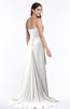 ColsBM Teresa Cloud White Traditional A-line Strapless Lace up Chiffon Brush Train Plus Size Bridesmaid Dresses