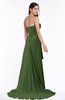 ColsBM Teresa Garden Green Traditional A-line Strapless Lace up Chiffon Brush Train Plus Size Bridesmaid Dresses