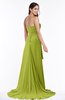 ColsBM Teresa Green Oasis Traditional A-line Strapless Lace up Chiffon Brush Train Plus Size Bridesmaid Dresses
