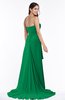 ColsBM Teresa Green Traditional A-line Strapless Lace up Chiffon Brush Train Plus Size Bridesmaid Dresses