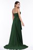 ColsBM Teresa Hunter Green Traditional A-line Strapless Lace up Chiffon Brush Train Plus Size Bridesmaid Dresses