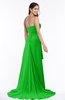 ColsBM Teresa Jasmine Green Traditional A-line Strapless Lace up Chiffon Brush Train Plus Size Bridesmaid Dresses